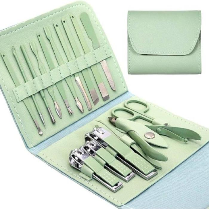 16 pcs Stainless Steel Nail Cutter Clipper Tool Box Set